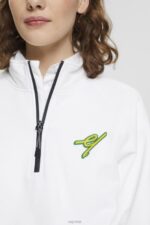 Esprit Half-zip sweatshirt Women White Sweatshirts & Hoodies P0D0X159 - Image 3