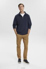 Esprit Half-zip troy jumper Men Navy Sweatshirts & Hoodies P0D0X620 - Image 2