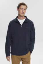 Esprit Half-zip troy jumper Men Navy Sweatshirts & Hoodies P0D0X620