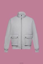 Esprit Herringbone softshell jacket Men Medium Grey Jackets P0D0X729 - Image 5