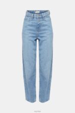 Esprit High-rise banana fit jeans Women Blue Light Wash Denim P0D0X321 - Image 5