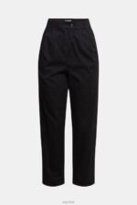 Esprit High-rise chinos, 100% Pima cotton Women Black Trousers & Pants P0D0X343 - Image 5