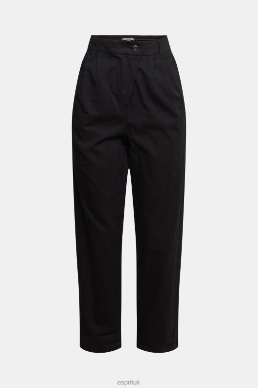 Esprit High-rise chinos, 100% Pima cotton Women Black Trousers & Pants P0D0X343 - Image 5