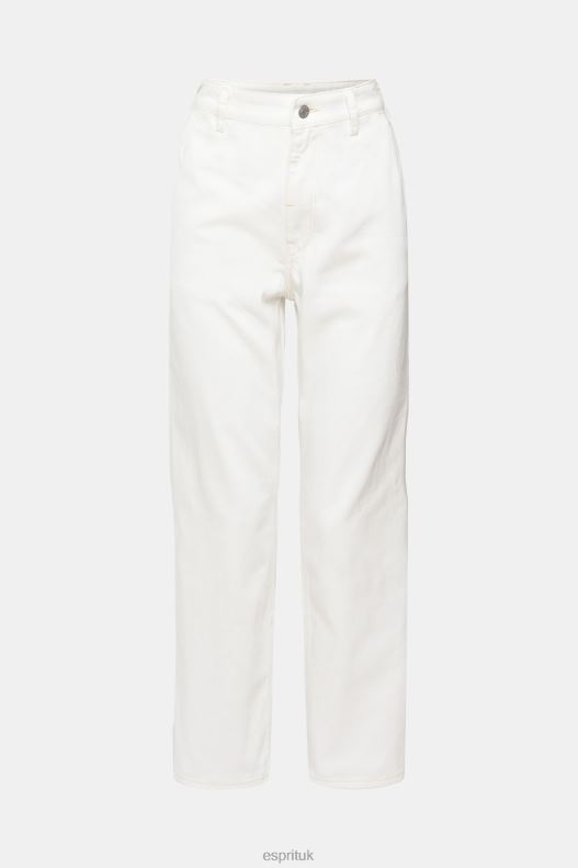 Esprit High-rise dad fit jeans Women Off White Denim P0D0X320 - Image 5