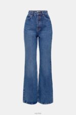 Esprit High rise retro flare jeans Women Blue Medium Wash Denim P0D0X327 - Image 5