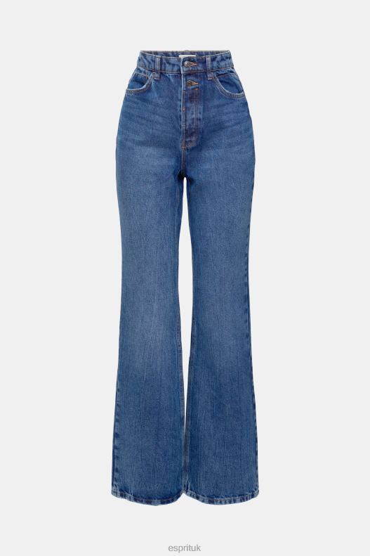 Esprit High rise retro flare jeans Women Blue Medium Wash Denim P0D0X327 - Image 5