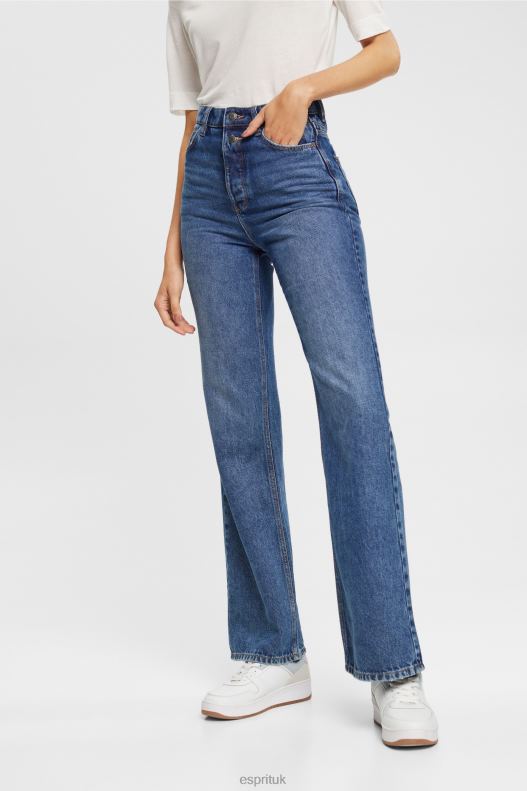 Esprit High rise retro flare jeans Women Blue Medium Wash Denim P0D0X327 - Image 1