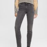 Esprit High-rise shaping jeans Women Grey Dark Wash Denim P0D0X342