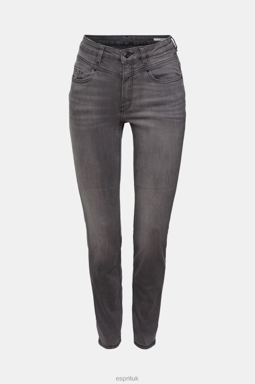 Esprit High-rise shaping jeans Women Grey Dark Wash Denim P0D0X342 - Image 5