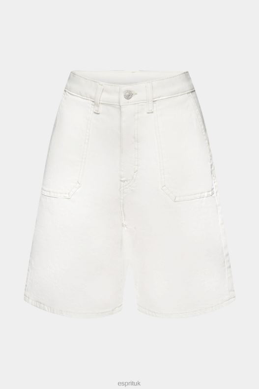 Esprit High-rise shorts Women Off White Shorts P0D0X264 - Image 5