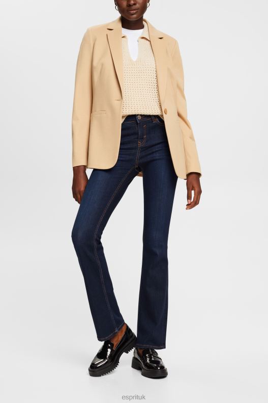 Esprit High-rise skinny bootcut jeans Women Blue Dark Wash Denim P0D0X338 - Image 2