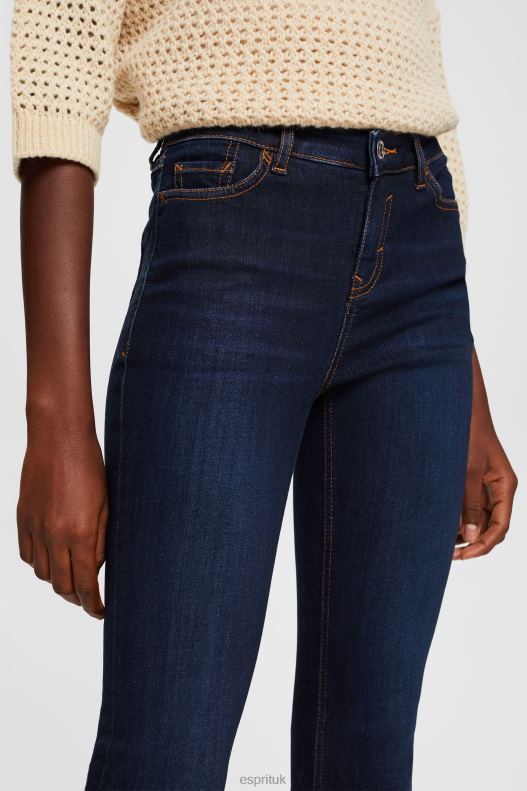 Esprit High-rise skinny bootcut jeans Women Blue Dark Wash Denim P0D0X338 - Image 3