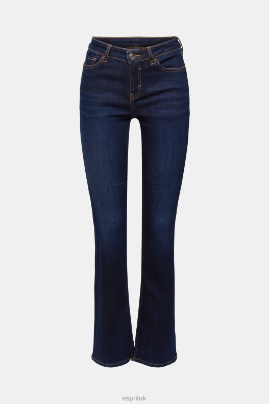 Esprit High-rise skinny bootcut jeans Women Blue Dark Wash Denim P0D0X338 - Image 5