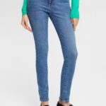 Esprit High-rise skinny jeans with TENCEL Women Blue Medium Wash Denim P0D0X322