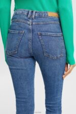 Esprit High-rise skinny jeans with TENCEL Women Blue Medium Wash Denim P0D0X322 - Image 3