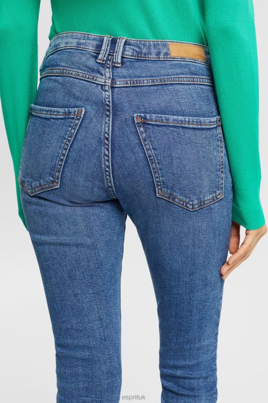 Esprit High-rise skinny jeans with TENCEL Women Blue Medium Wash Denim P0D0X322 - Image 3
