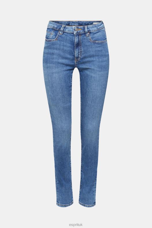 Esprit High-rise skinny jeans with TENCEL Women Blue Medium Wash Denim P0D0X322 - Image 5