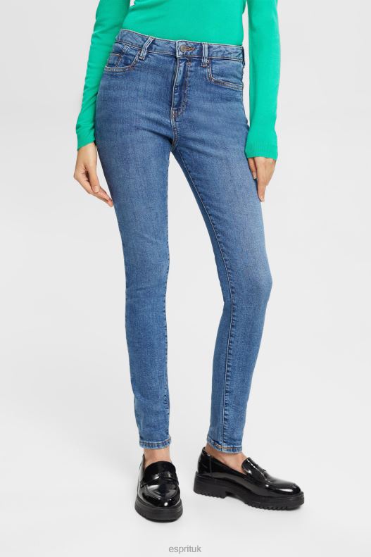 Esprit High-rise skinny jeans with TENCEL Women Blue Medium Wash Denim P0D0X322 - Image 1