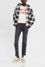 Esprit High-rise straight leg stretch jeans Women Grey Dark Wash Denim P0D0X328 - Image 2