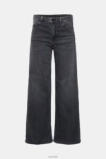 Esprit High-rise wide leg jeans Women Black Medium Wash Denim P0D0X449 - Image 6