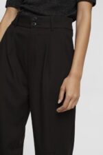 Esprit High rise wide leg trousers Women Black Trousers & Pants P0D0X246 - Image 3
