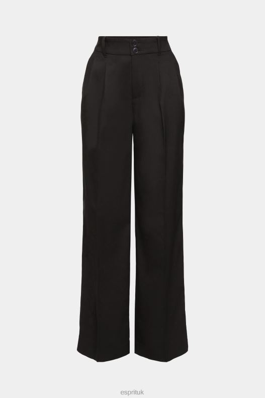 Esprit High rise wide leg trousers Women Black Trousers & Pants P0D0X246 - Image 5