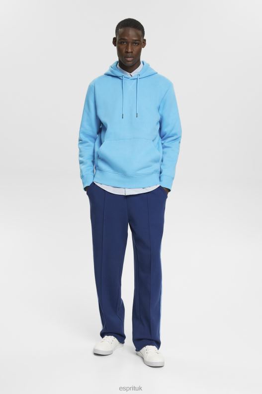 Esprit Hooded sweatshirt made of recycled material Men Turquoise Sweatshirts & Hoodies P0D0X682 - Image 2