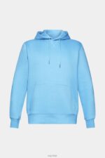 Esprit Hooded sweatshirt made of recycled material Men Turquoise Sweatshirts & Hoodies P0D0X682 - Image 5