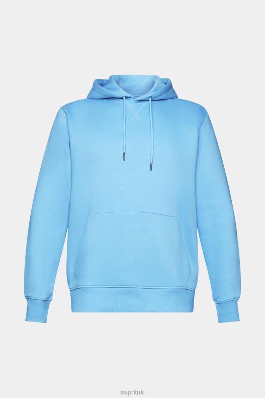 Esprit Hooded sweatshirt made of recycled material Men Turquoise Sweatshirts & Hoodies P0D0X682 - Image 5