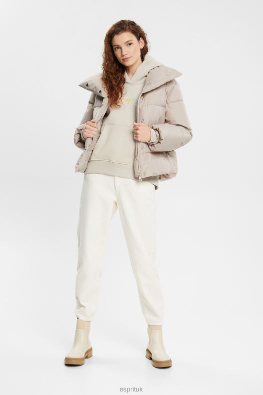 Esprit Hoodie with kangaroo pocket Women Light Taupe Sweatshirts & Hoodies P0D0X350 - Image 2