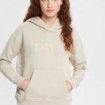 Esprit Hoodie with kangaroo pocket Women Light Taupe Sweatshirts & Hoodies P0D0X350