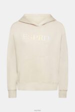 Esprit Hoodie with kangaroo pocket Women Light Taupe Sweatshirts & Hoodies P0D0X350 - Image 5