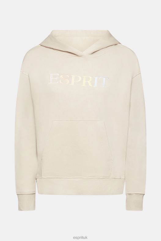 Esprit Hoodie with kangaroo pocket Women Light Taupe Sweatshirts & Hoodies P0D0X350 - Image 5