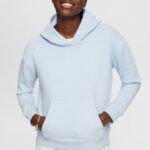 Esprit Hoodie with kangaroo pocket Women Pastel Blue Sweatshirts & Hoodies P0D0X351