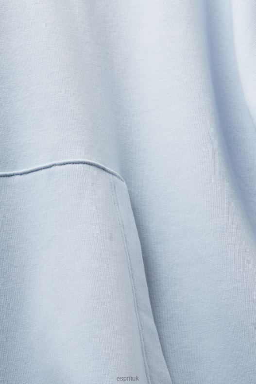 Esprit Hoodie with kangaroo pocket Women Pastel Blue Sweatshirts & Hoodies P0D0X351 - Image 4