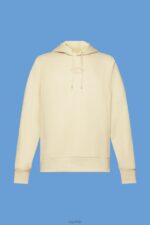 Esprit Hoodie with logo chest print Men Beige Sweatshirts & Hoodies P0D0X639 - Image 5
