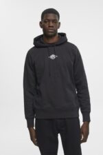Esprit Hoodie with logo chest print Men Black Sweatshirts & Hoodies P0D0X638