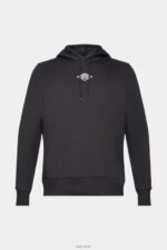 Esprit Hoodie with logo chest print Men Black Sweatshirts & Hoodies P0D0X638 - Image 5