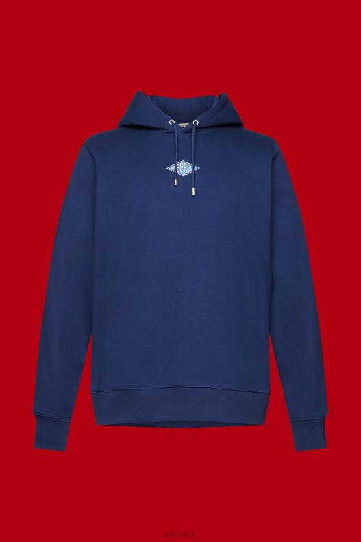 Esprit Hoodie with logo chest print Men Ink Sweatshirts & Hoodies P0D0X641 - Image 5