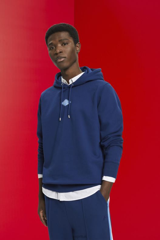Esprit Hoodie with logo chest print Men Ink Sweatshirts & Hoodies P0D0X641 - Image 1