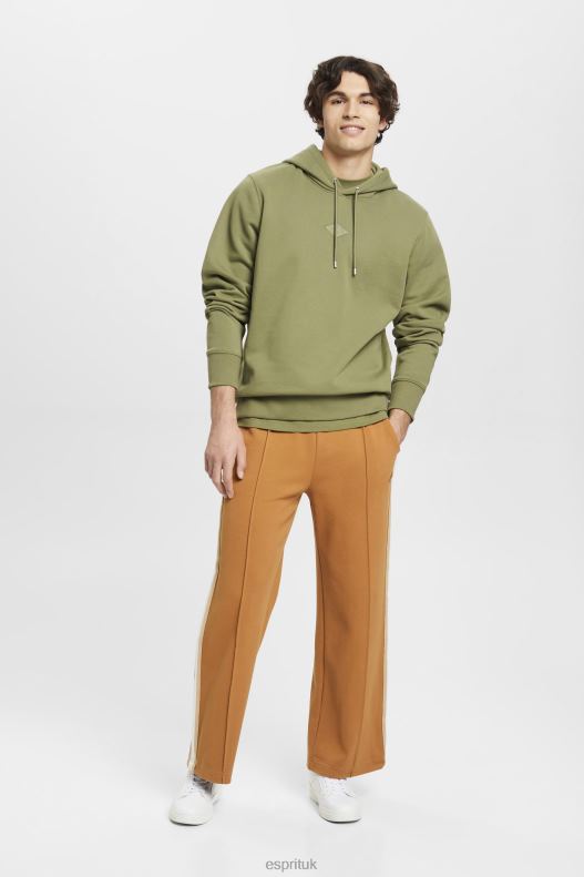 Esprit Hoodie with logo chest print Men Olive Sweatshirts & Hoodies P0D0X640 - Image 2