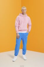 Esprit Hoodie with logo chest print Men Pink Sweatshirts & Hoodies P0D0X642 - Image 2