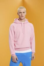 Esprit Hoodie with logo chest print Men Pink Sweatshirts & Hoodies P0D0X642