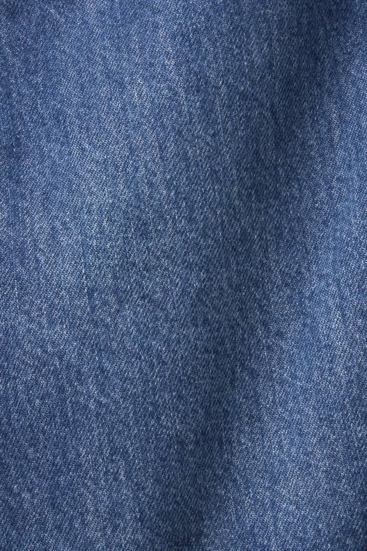 Esprit Jeans mini skirt with an asymmetric hem Women Blue Dark Wash Skirts P0D0X207 - Image 4