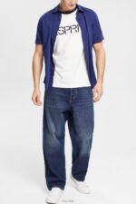 Esprit Jersey logo print T-shirt Men Off White T-Shirts P0D0X949 - Image 2