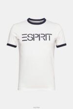 Esprit Jersey logo print T-shirt Men Off White T-Shirts P0D0X949 - Image 5