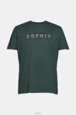 Esprit Jersey logo T-shirt, 100% cotton Men Teal Blue T-Shirts P0D0X734 - Image 5