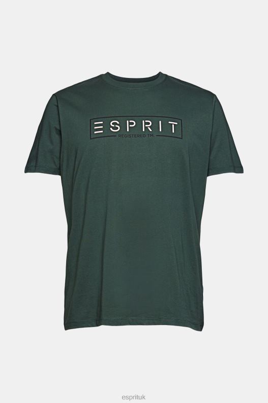 Esprit Jersey logo T-shirt, 100% cotton Men Teal Blue T-Shirts P0D0X734 - Image 5