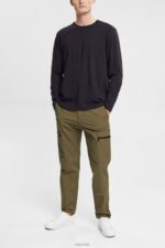 Esprit Jersey long sleeve top Men Black Long Sleeve P0D0X946 - Image 2
