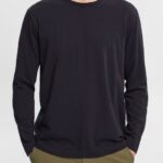 Esprit Jersey long sleeve top Men Black Long Sleeve P0D0X946